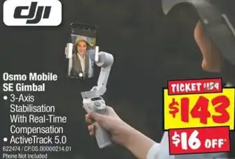 JB Hi-Fi Osmo Mobile SE Gimbal offer