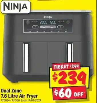 JB Hi-Fi Dual Zone 7.6 Litre Air Fryer offer
