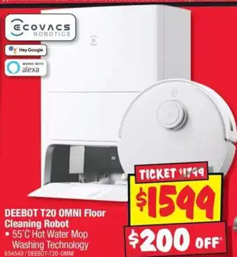 JB Hi-Fi DEEBOT T20 OMNI Floor Cleaning Robot offer