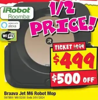 JB Hi-Fi Braava Jet M6 Robot Mop offer