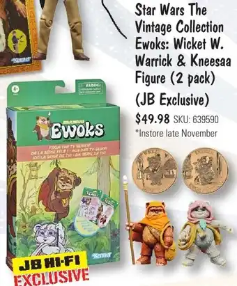 JB Hi-Fi Star Wars The Vintage Collection Ewoks: Wicket W. Warrick & Kneesaa Figure (2 pack) (JB Exclusive) offer