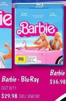 JB Hi-Fi Barbie - Blu-Ray offer