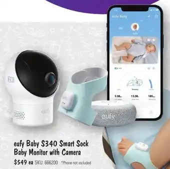eufy Baby S340 Smart Sock Baby Monitor with Camera