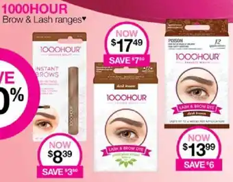 Priceline 1000HOUR Brow & Lash ranges offer
