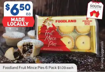 Foodland Foodland Fruit Mince Pies 6 Pack offer