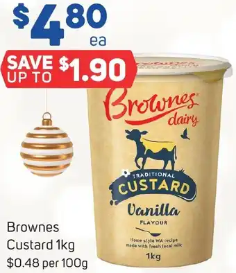 Foodland Brownes Custard 1kg offer
