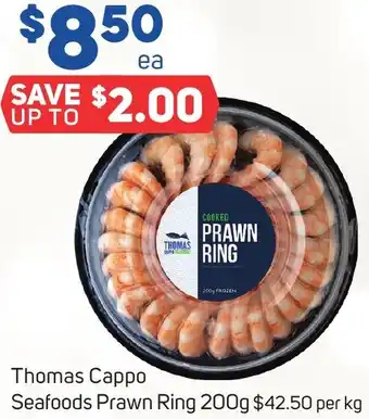 Foodland Thomas Cappo Seafoods Prawn Ring 200g offer