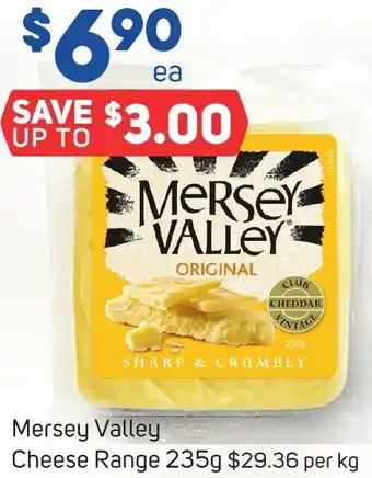 Foodland Mersey Valley Cheese Range 235g offer