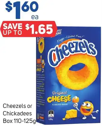 Foodland Cheezels or Chickadees Box 110-125g offer