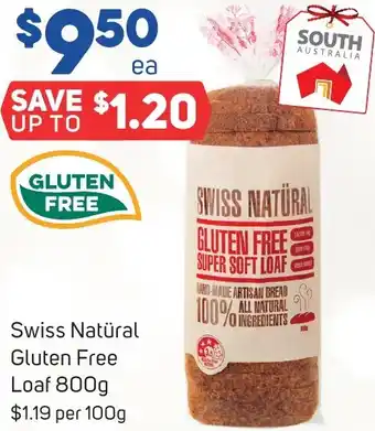 Foodland Swiss Natüral Gluten Free Loaf 800g offer