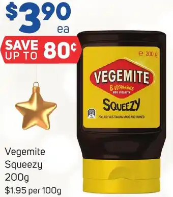 Foodland Vegemite Squeezy 200g offer