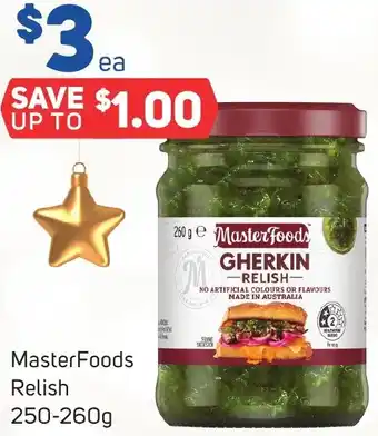 Foodland MasterFoods Relish 250-260g offer