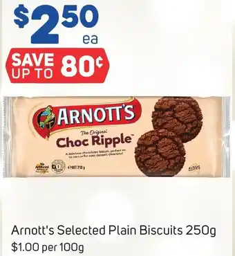 Foodland Arnott's Selected Plain Biscuits 250g offer