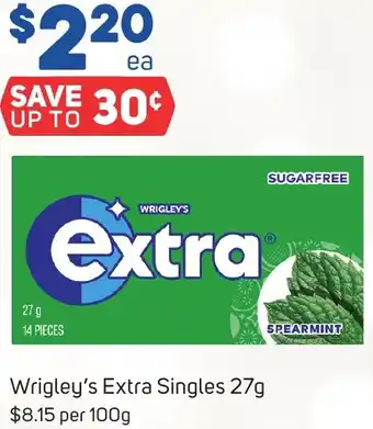 Foodland Wrigley's Extra Singles 27g offer