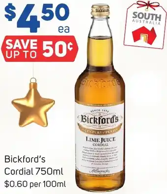 Bickford's Cordial 750ml