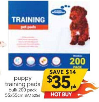 Cheap as Chips Puppy Training Pads Bulk 200 pack 55x55cm offer