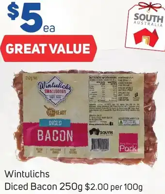 Foodland Wintulichs Diced Bacon 250g offer