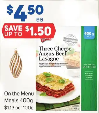 Foodland On the Menu Meals 400g offer