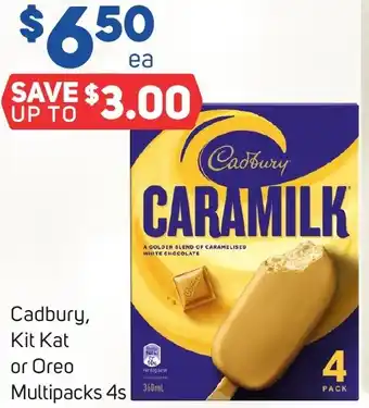 Foodland Cadbury, Kit Kat or Oreo Multipacks 4s offer