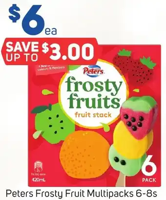Foodland Peters Frosty Fruit Multipacks 6-8s offer