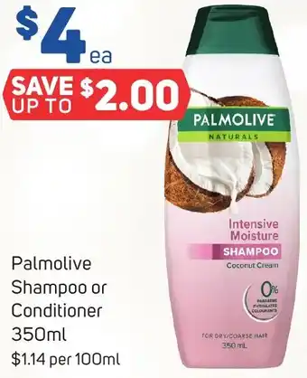 Foodland Palmolive Shampoo or Conditioner 350ml offer