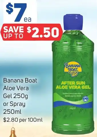 Foodland Banana Boat Aloe Vera Gel 250g or Spray 250ml offer