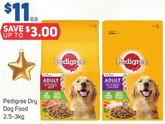 Foodland Pedigree Dry Dog Food 2.5-3kg offer