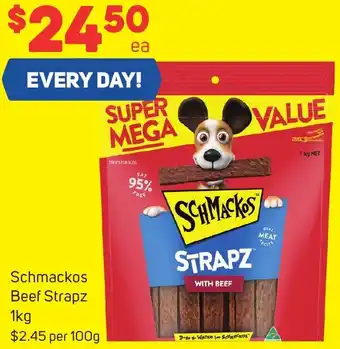 Foodland Schmackos Beef Strapz 1kg offer