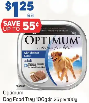 Foodland Optimum Dog Food Tray 100g offer