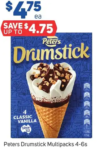 Foodland Peters Drumstick Multipacks 4-6s offer