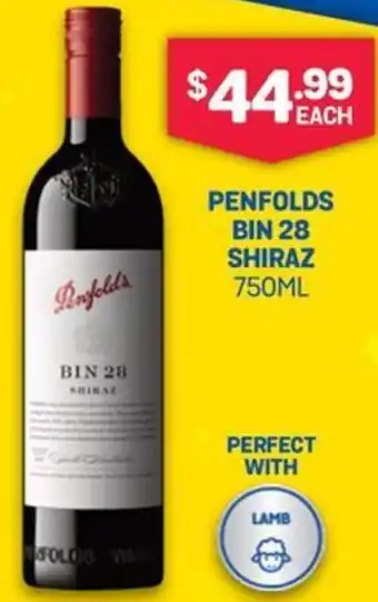 Bottlemart PENFOLDS BIN 28 SHIRAZ 750ML offer