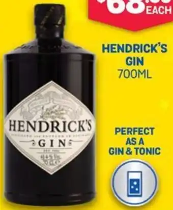 Bottlemart HENDRICK'S GIN 700ML offer