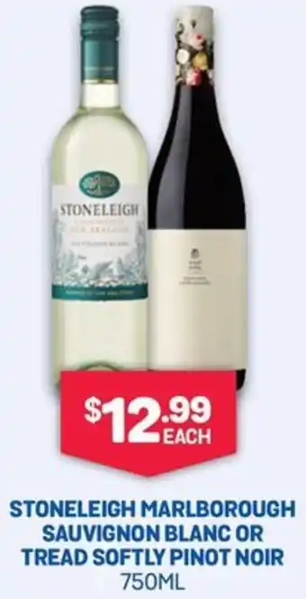 STONELEIGH MARLBOROUGH SAUVIGNON BLANC OR TREAD SOFTLY PINOT NOIR 750ML