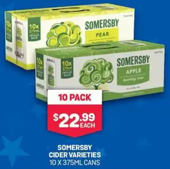 Bottlemart SOMERSBY CIDER VARIETIES 10 X 375ML CANS offer