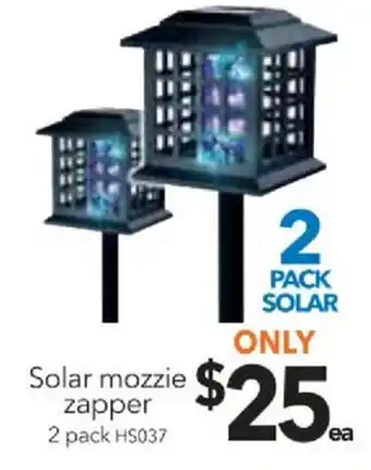 Cheap as Chips Solar Mozzie Zapper 2 pack offer