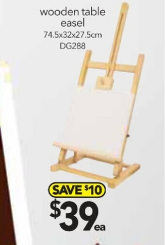 Cheap as Chips Wooden Table Easel 74.5x32x27.5cm offer