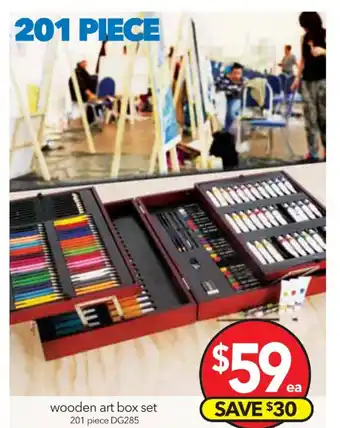 Cheap as Chips Wooden Art Box Set 201 Piece offer