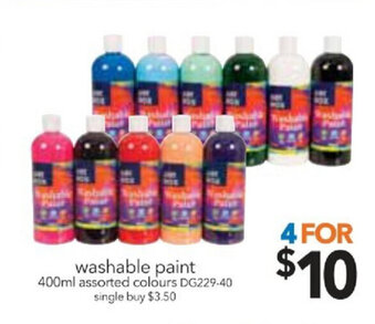 Cheap as Chips Washable Paint 400ml offer