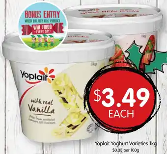 Spudshed Yoplait Yoghurt Varieties 1kg offer