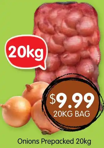Spudshed Onions Prepacked 20kg offer