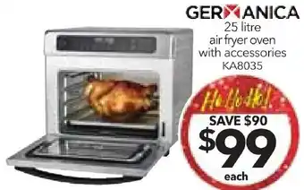Cheap as Chips 25 litre air fryer oven with accessories offer