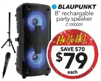 Cheap as Chips 8" rechargable party speaker offer