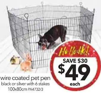 Cheap as Chips wire coated pet pen offer