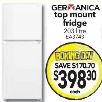 Cheap as Chips top mount fridge offer