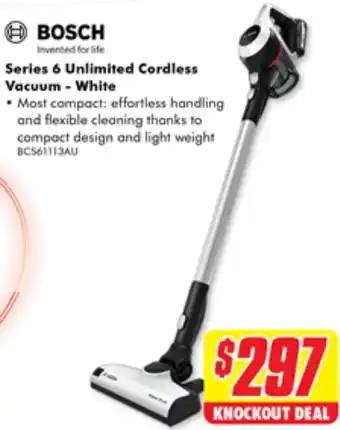 The Good Guys Series 6 Unlimited Cordless Vacuum - White offer