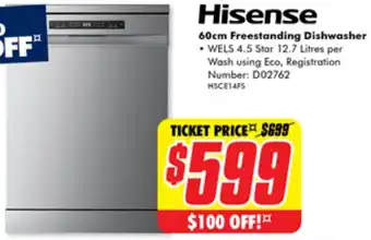 The Good Guys 60cm Freestanding Dishwasher offer