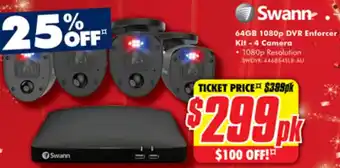 The Good Guys 64GB 1080p DVR Enforcer Kit - 4 Camera offer