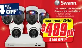 The Good Guys 1TB 1080p DVR Enforcer Camera Kit - 6 Camera offer