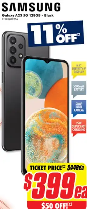 The Good Guys Galaxy A23 5G 128GB - Black offer