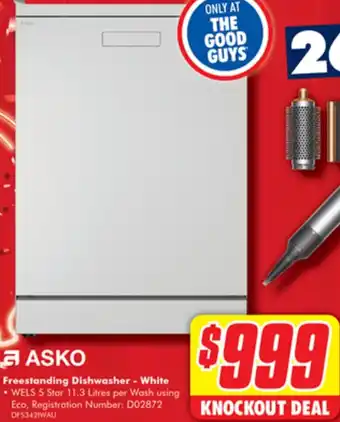 The Good Guys Freestanding Dishwasher - White offer